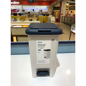 Thùng rác đạp chữ nhật Inochi 10L (tiêu chuẩn Nhật Bản)