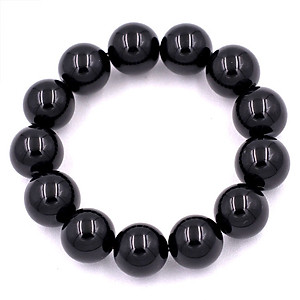 Vòng tay chuỗi hạt đá thạch anh Đen 16 ly 13 hạt