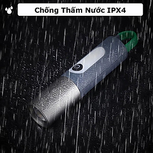 Đèn pin cầm tay siêu sáng chiếu xa 200m Zoom xa gần, Đèn pin Led cầm tay có móc treo, pin trâu, chống thấm nước IPX4-XST836 - Hàng chính hãng 