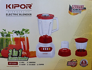 Máy Xay Sinh Tố 3 Cối Nhựa Đa Năng Kipor KP-S305 - Màu Ngẫu Nhiên - Hàng Chính Hãng