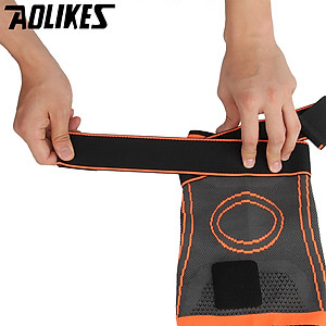 Đai Bảo Vệ Đầu Gối Chuyên Nghiệp Thoáng Khí Có Dây Đai Cuốn Chắc Chắn Breathable Sport knee support AOLIKES YE-7720 - Hàng Chính Hãng