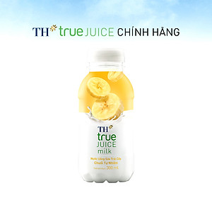 Thùng 24 chai nước uống sữa trái cây TH true JUICE milk vị chuối tự nhiên 300 ml (300 ml x 24)