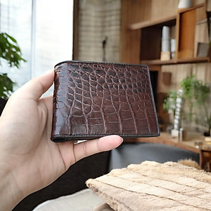 Bóp Da Cá Sấu. [DA BỤNG RẤT MỀM VÀ BỀN] 2 Mặt Đều Được Làm Từ Da Cá Sấu Cao Cấp