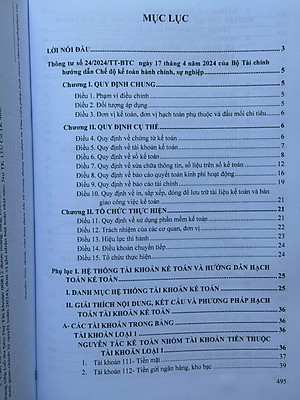 Sách Hướng Dẫn Chế Độ Kế Toán Hành Chính Sự Nghiệp theo Thông tư 24/2024/TT-BTC (V2456T)