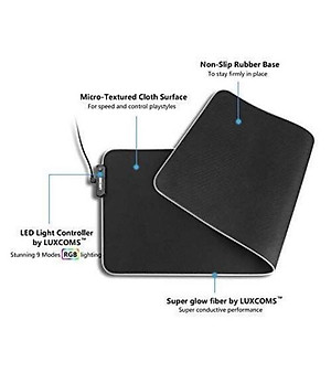 Bàn Di Chuột , Miếng Lót Chuột Gaming RGB Bo Viền Led Sáng Cỡ Lớn  FULL SIZE 80 x 30 cm - Chơi Game Led Nhiều Màu