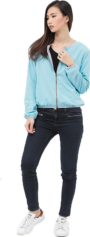 Áo khoác nữ chống nắng UPF50+ Cyan Zigzag JAC00304