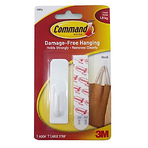 Móc Treo Tường Kiểu Vuông Command 1,8kg