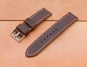 Dây đồng hồ da bò sáp 2 lớp Handmade da thật chốt thông minh