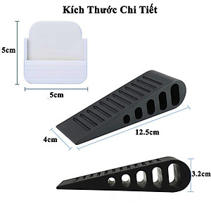 Miếng Chặn Cửa Cao Su KUNBE Kèm Giá Treo Tiện Lợi Chống Va Đập Cửa Hiệu Quả