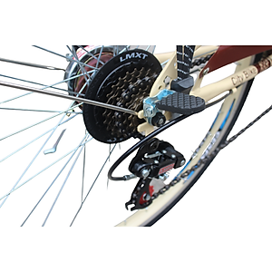 Xe đạp đường phố SMNBIke đề bố líp 7 26 inch ( kem - nâu )