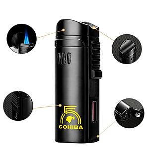 Vỏ Hột Quẹt Bật Lửa Khò 3 Tia  H179A Có Đục Kiêm Giá Đỡ - Nhiều Màu