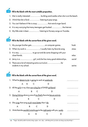 Sách Big 4 Bộ Đề Tự Kiểm Tra 4 Kỹ Năng Nghe - Nói - Đọc - Viết (Cơ Bản Và Nâng Cao) Tiếng Anh Lớp 8 Tập 1