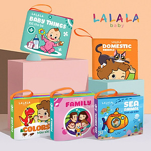 Sách vải Lalala baby kích thích thị giác cho bé sơ sinh 0 đến 12 tháng