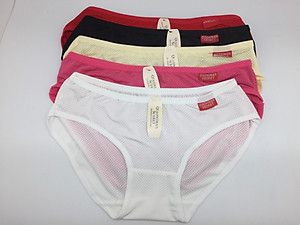 Combo 5 quần lót nữ thông hơi kháng khuẩn khử mùi, mặc cực thoải mái mát mẻ.