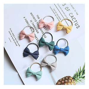 Dây buộc tóc cho bé gái [Set 8 dây] NASI thắt nơ dễ thương phong cách hàn quốc thun cột tóc nữ co giãn tốt phụ kiện tóc