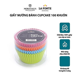 Giấy nướng bánh cupcake La Fonte set 100 khuôn YY20410
