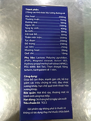 Cường gân dưỡng khớp TPT Hộp 30 viên - Giúp các khớp vận động linh hoạt ,giảm các triệu chứng đau khớp, đau cột sống, Lisse