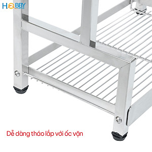 Kệ đựng gia vị nhà bếp 2 tầng Inox 304 đa năng Hobby home decor GV2TN