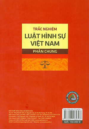 Trắc Nghiệm Luật Hình Sự Việt Nam - Phần Chung (Sách tham khảo; Tái bản có sửa chữa, bổ sung)