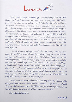 Vở Ô Li Bài Tập Toán Lớp 1 - Tập 1