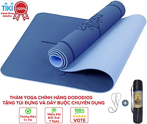 THẢM TẬP YOGA, GYM 2 LỚP CAO CẤP CHỐNG TRƯỢT + TÚI ĐỰNG THẢM TẬP YOGA + DÂY BUỘC CHUYÊN DỤNG - CHÍNH HÃNG DODODIOS