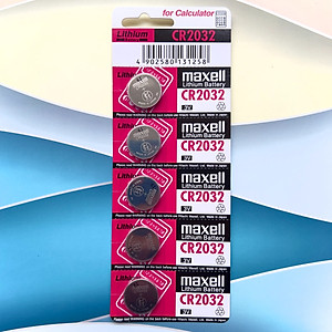Vỉ 5 Viên Pin CR2032 Maxell Nhật Bản Lithium 3V