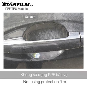 Miếng dán PPF TPU hõm cửa xe ô tô chống xước tự hồi phục