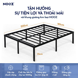 Giường Sắt NOOZ Chịu Lực Cao Thiết Kế Hiện Đại Dễ Lắp Ráp NOOZ Home Goods Metal Platform Bed Frame