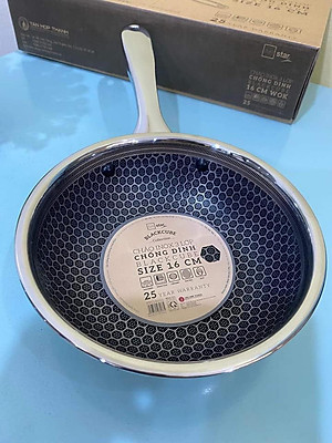 Chảo Chống Dính Blackcube 3 Lớp Đáy Liền Fivestar (16cm/28cm)