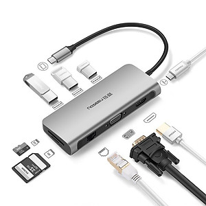 Hub USB C Multi HDMI 4K, Enthernet, USB 3.0, PD, TF, SD Ugreen CM179 40873 - Hàng Chính Hãng