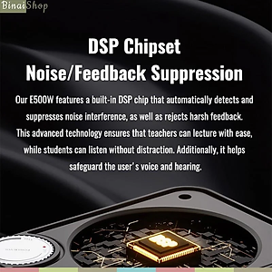 Takstar E500W - Máy Trợ Giảng Hai Mic Không Dây UHF, Kết Nối Bluetooth, Công Suất 20W Cho Giáo Viên, Bán Hàng, Hướng Dẫn Viên - hàng chính hãng