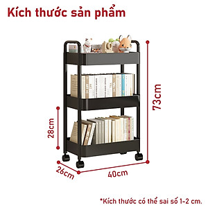 [4026] BG Kệ đa năng 3/4/5 - bánh xe, giỏ đựng đồ, Dễ dàng di chuyển giá sách đa năng,Kệ đa năng có bánh xe, di chuyển tiện lợi (hàng nhập khẩu)