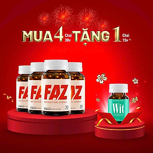 [Tặng Hộp 15v] Combo 4 Hộp 30v - Viên Uống FAZ Ecogreen Hỗ Trợ Giảm Mỡ Máu, Điều Hòa Tim Mạch