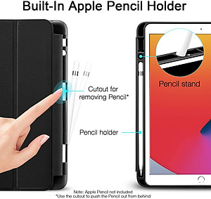 Bao da cho iPad Gen 8 10.2 2020 ESR Rebound Pencil Slim Smart Case (Có khe cắm bút Apple Pencil) - Hàng Nhập Khẩu