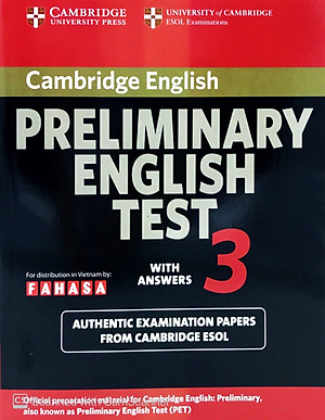 Cambridge Preliminary English Test 3 Student's Book with Answers Reprint Edition