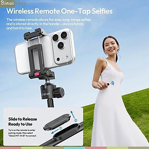 Ulanzi MT-44 / MT-44B - Tripod Mini Cho Máy Ảnh, Điện Thoại, Bluetooth Tải Trọng 1.5 Kg, Chiều Cao Tối Đa 109cm- Hàng chính hãng