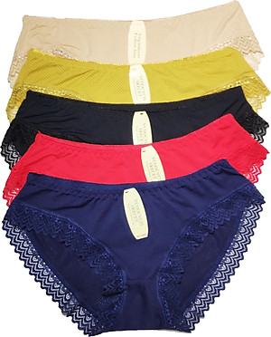 Combo 10 Quần Lót Ren Thông Hơi Bền Đẹp ZDL001