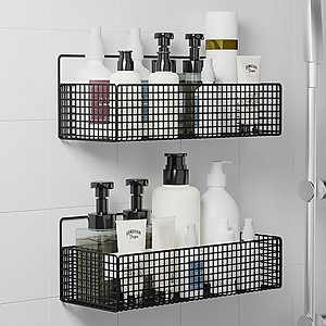 Kệ Lưới Đựng Đồ Nhà Tắm Dán Tường - Kệ Nhà Tắm- Kệ Thép Sơn Tĩnh Điện Không Rỉ Siêu Chắc Tặng Kèm 2 Miếng Dán Siêu Dính - HÀNG CHÍNH HÃNG MINIIN