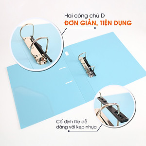 Bìa Còng D2 Switch ON AO+, Nhựa PP/ A4, 2 Nhẫn D (3.5cm/ 5cm)