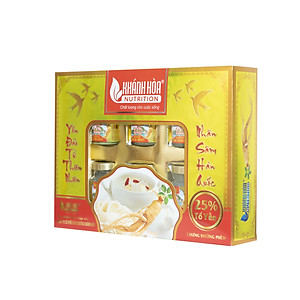 Hộp Quà Tặng 6 Lọ Nước Yến Sào chưng Nhân Sâm Hàn Quốc Khánh Hòa Nutrition 25% (lọ 70ml)