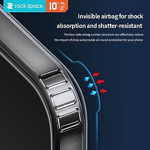 Ốp lưng Rock trong cứng viền mềm dành cho iPhone 13 Mini, 13, 13 Pro, 13 Pro Max chống sốc, trầy xước không ố màu - Hàng chính hãng