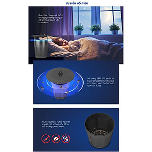 Đèn Bắt Muỗi Rạng Đông, Công Suất 5W, Bắt Muỗi Bằng Quạt Hút, Không Mùi, Không Tiếng Ồn - Hàng chính hãng