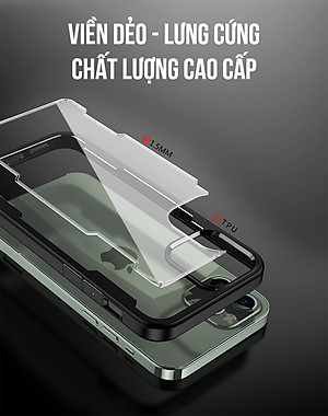 Ốp lưng chống sốc lưng trong cao cấp dành cho iPhone 12 / 12 Pro / 12 Pro Max / 12 Mini - Hàng chính hãng