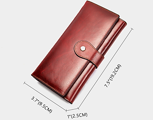 Ví Da Bò Cầm Tay Dáng Dài Thời Trang cao cấp Cho Nữ phong cách châu âu