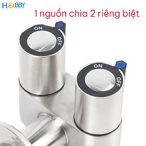 Van chia nước 2 đầu cho bồn cầu và vòi xịt inox 304 Hobby home decor VIN5