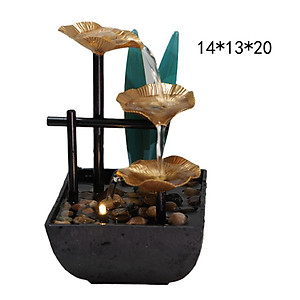 Relaxation Tabletop Water Fountain Indoor Garden Zen Desktop Waterfall Decor