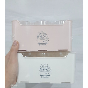 Bộ cắm bàn chải 3 cốc nhựa Việt Nhật - khay kệ để bàn chải, cốc và kem đánh răng kèm miếng dán siêu chắc ( tặng kèm sticker) - HÀNG VIỆT NAM 