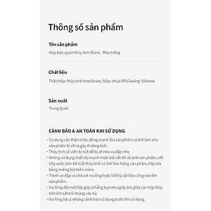 Hộp bảo quản thủy tinh LocknLock BLANC - Hộp vuông