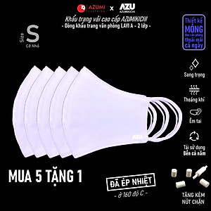 Khẩu trang vải Azumikichi màu đen, khẩu trang thời trang cao cấp sang trọng