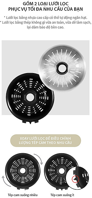 Máy vắt cam Lock&Lock EJJ256BLK 85W - Hàng chính hãng